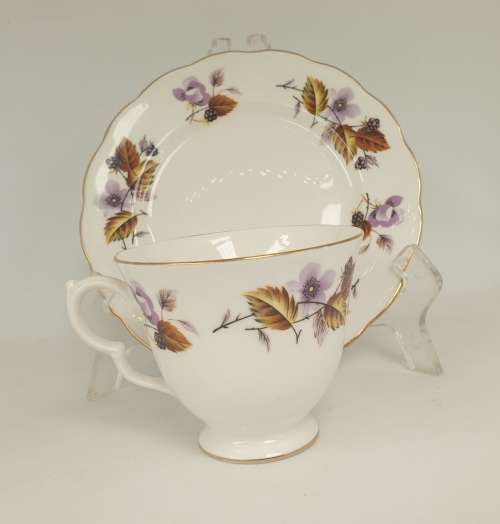 Vintage Queen Anne Bone China Cup and side plate - - Ridgeway Potteries England