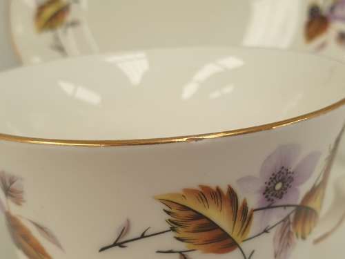 Vintage Queen Anne Bone China Cup and side plate - - Ridgeway Potteries England