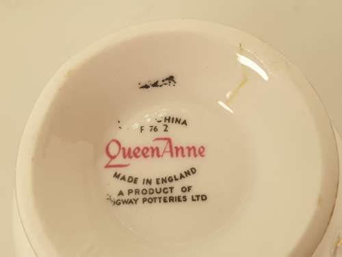 Vintage Queen Anne Bone China Cup and side plate - - Ridgeway Potteries England
