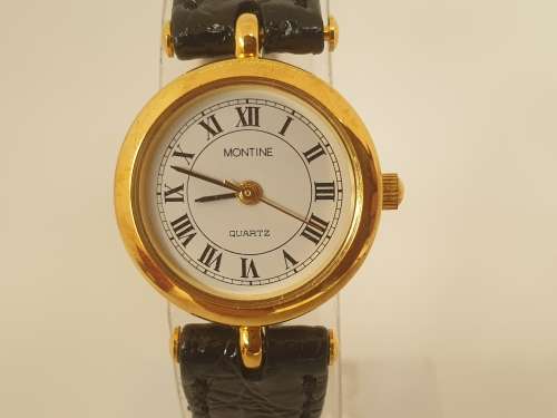 1980's Ladies MONTINE Quartz watch (never been used) with original price tag of £39.50