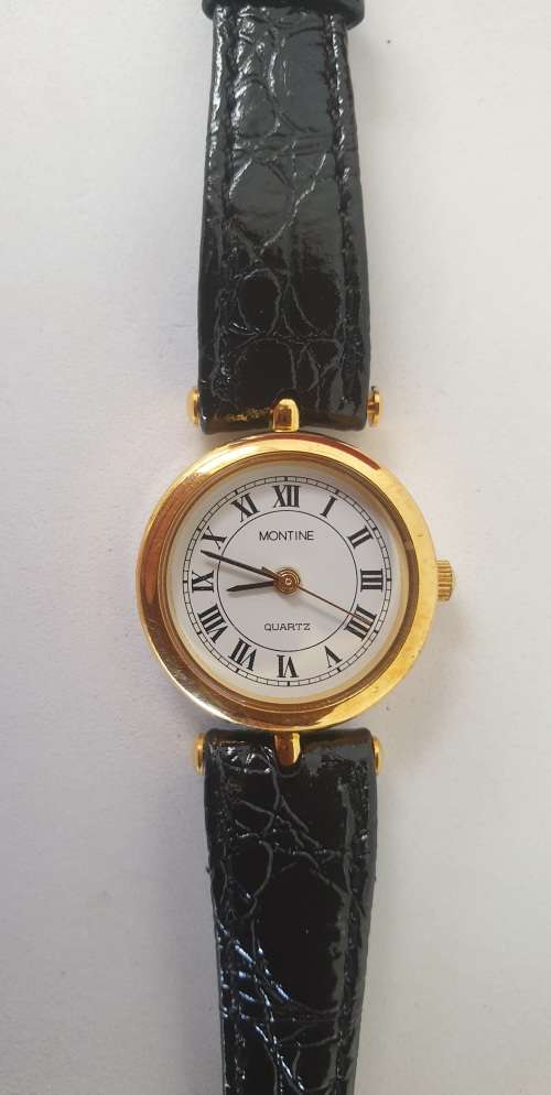 1980's Ladies MONTINE Quartz watch (never been used) with original price tag of £39.50