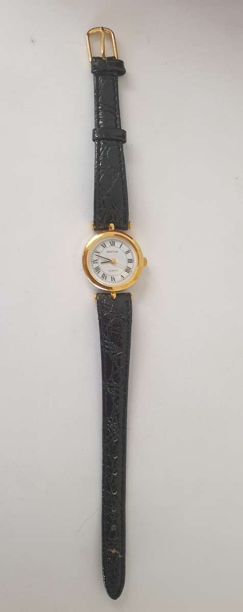 1980's Ladies MONTINE Quartz watch (never been used) with original price tag of £39.50