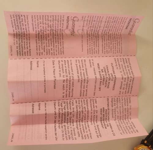 1980's Ladies MONTINE Quartz watch (never been used) with original price tag of £39.50