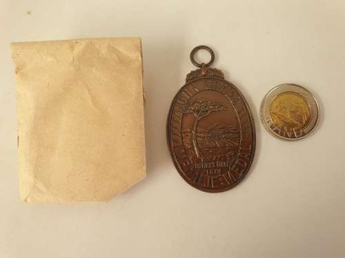 Large Bronze oval Rorkes Drift 1879.John Chard decoration medal with Ribbon - also small ribbon