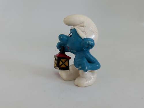 Rare Collectable Watchman Smurf Figurine Peyo 1970's    - PVC-