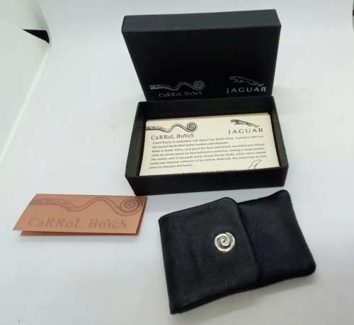 Carrol Boyes JAGUAR Hand crafted Leather Business Card Dispencer still in box