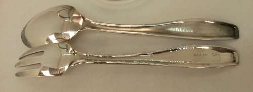 RARE !!! Vintage RHOSIL Silver Plate Cup spoon and Fork Gift set  Made in RHODESIA in original Box