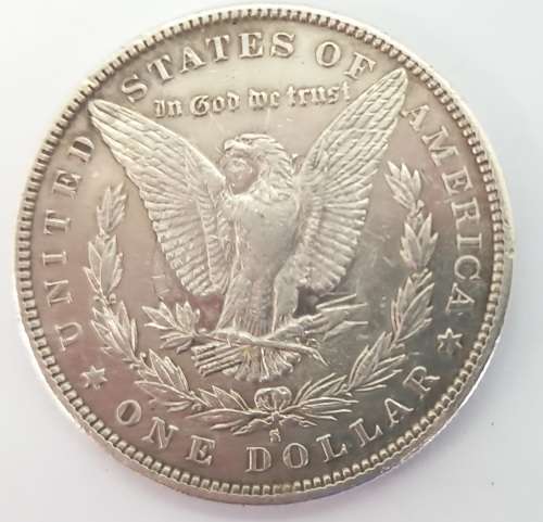 1882 USA - Silver (.900) 1 Dollar "Morgan Dollar" with S Mint mark -High detail -