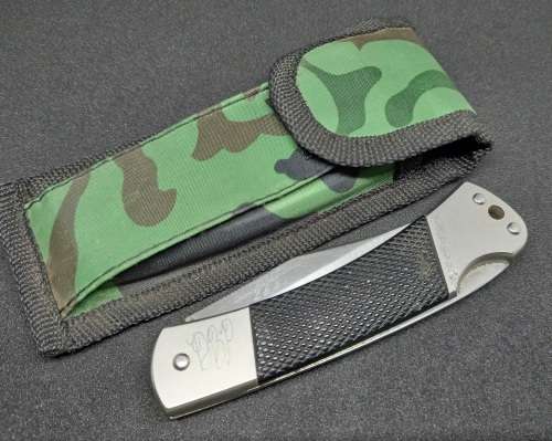 Vintage Kershaw 3320 Pocket Knife - Engraved 177mm with blade open