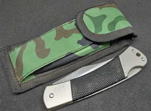 Vintage Kershaw 3320 Pocket Knife - Engraved 177mm with blade open