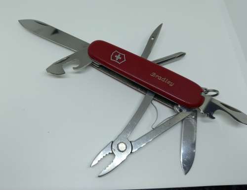 Victorinox OFFICER Swiss Army Knife  - Branded with name Bradley