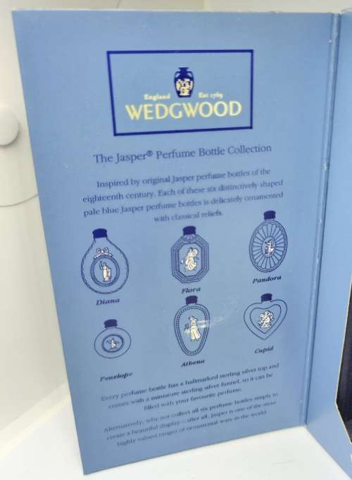 1990's Wedgwood Jasperware - Perfume Bottle Collection "PENELOPE" Sterling Silver Top-Still in Box