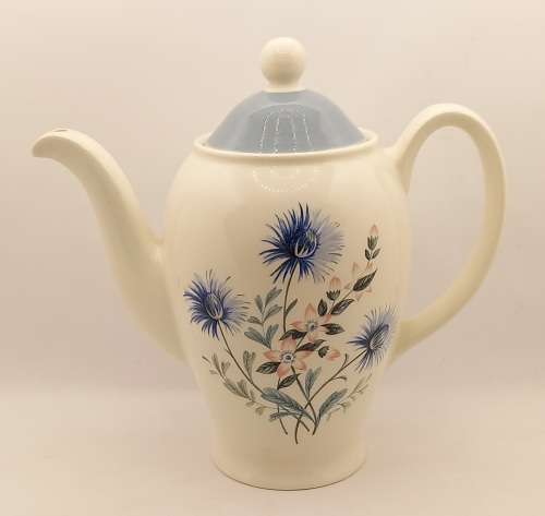 Antique /Vintage Wood and Sons `Cornelia` Tea pot,creamer and 5 Duo`s -Burslem England