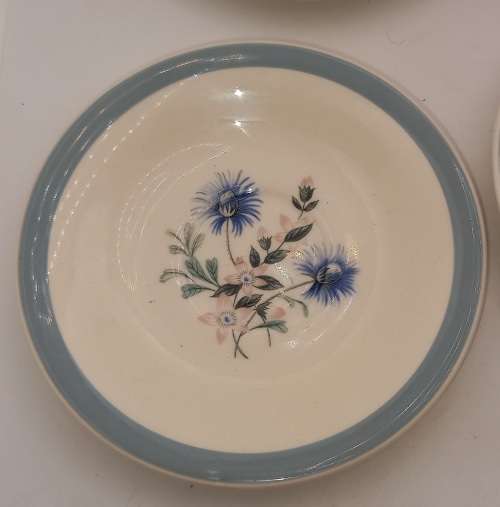 Antique /Vintage Wood and Sons `Cornelia` Tea pot,creamer and 5 Duo`s -Burslem England