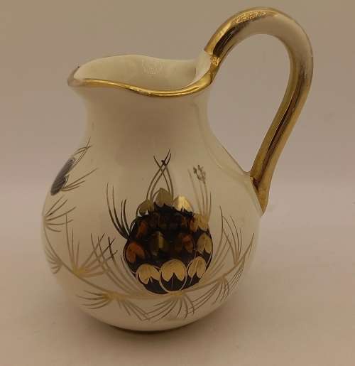 Small Vintage FLORA GOUDA Porcelain Jug Made in Holland CHIPPED