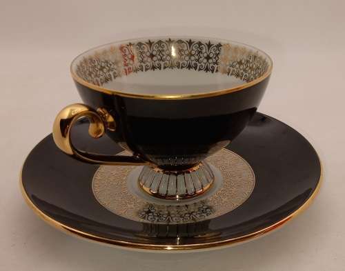 Vintage Westminster Fine China (Black and Gold) small Duo Australia (12 available bid is for one)