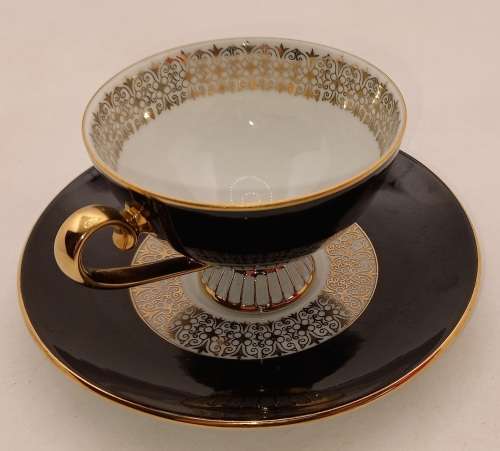 Vintage Westminster Fine China (Black and Gold) small Duo Australia (12 available bid is for one)
