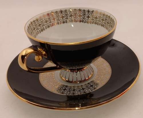 Vintage Westminster Fine China (Black and Gold) small Duo Australia (12 available bid is for one)