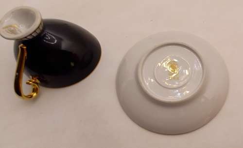 Vintage Westminster Fine China (Black and Gold) small Duo Australia (12 available bid is for one)