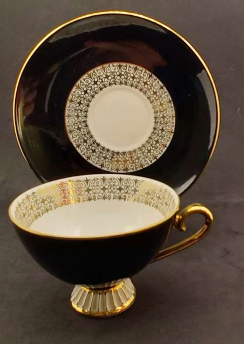 Vintage Westminster Fine China (Black and Gold) small Duo Australia (12 available bid is for one)