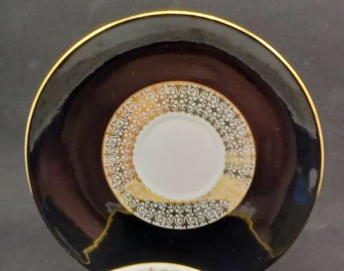 Vintage Westminster Fine China (Black and Gold) small Duo Australia (12 available bid is for one)