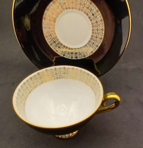 Vintage Westminster Fine China (Black and Gold) small Duo Australia (12 available bid is for one)