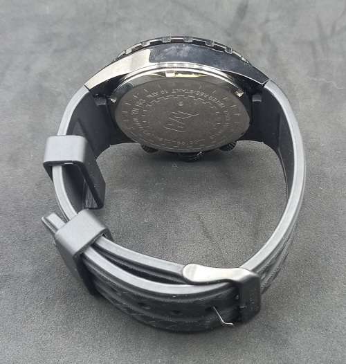 Unused -Caterpillar Men's Sport Chronograph Tachymeter Watch 10atm Rubber band -Need Battery