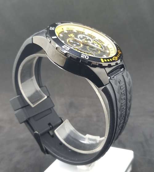 Unused -Caterpillar Men's Sport Chronograph Tachymeter Watch 10atm Rubber band -Need Battery