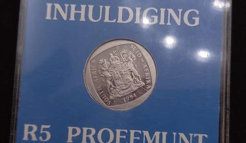 1994 South Africa Presidential Inauguration R5 Proof Coin Encapsulated