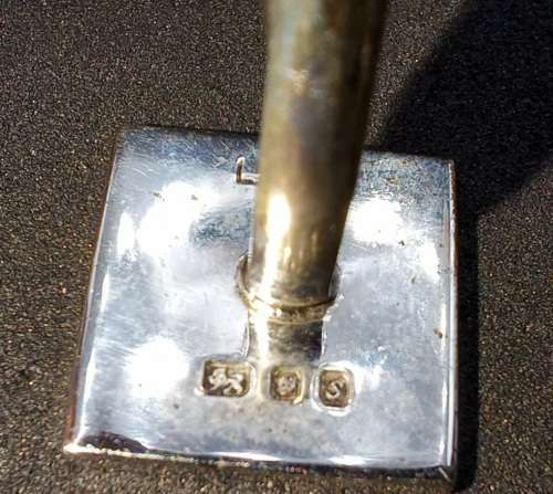 Vintage Solid Silver Cufflink and Tie Clip set Hallmarked London 10.34g in Boxed