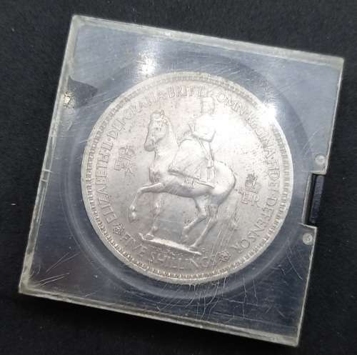 1953 5 Shillings - Elizabeth II Coronation-Coronation of Elizabeth II in capsule