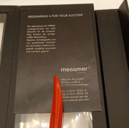 Limited edition(17/500) Designer messmer FORMA ball point pen (Germany) by Luigi Colani -in Box