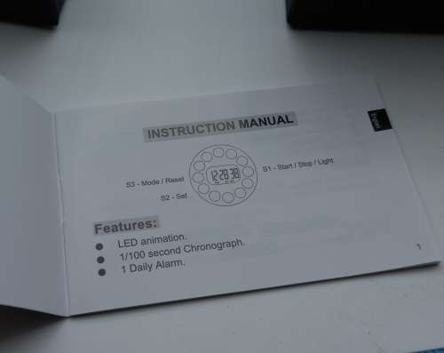 Unused (New) ZERONE Crossover 30METHING "dot dot dot" IP Black with 12 Colored Spheres Digital Watch