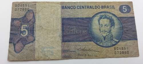 1970-1979 -  Brazil 5 Cruzeiros 2nd edition Bank note