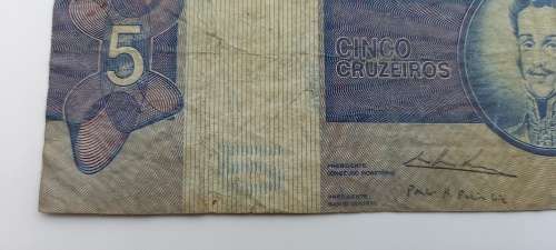 1970-1979 -  Brazil 5 Cruzeiros 2nd edition Bank note