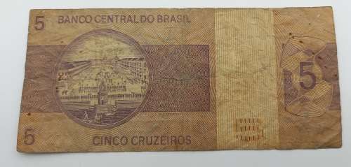 1970-1979 -  Brazil 5 Cruzeiros 2nd edition Bank note