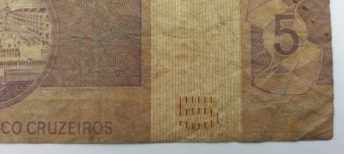 1970-1979 -  Brazil 5 Cruzeiros 2nd edition Bank note