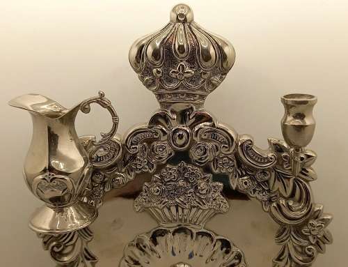 Antique Hanukkah Menorah 300x248x80mm