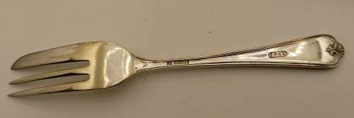 Antique or Vintage EPNS silver plated Cake Fork set in Box