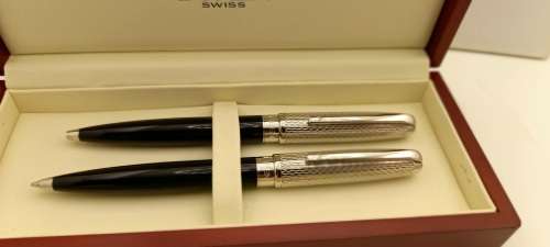 Buren Swiss Made Ball pen and Pencil set Unused still in Box with sleeve-0,5 lead
