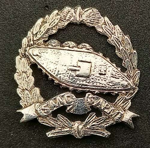 Vintage SILVER SAAC / SAMP South African Pin /Badge (Pin Broken off) Marked Silver 24x25m
