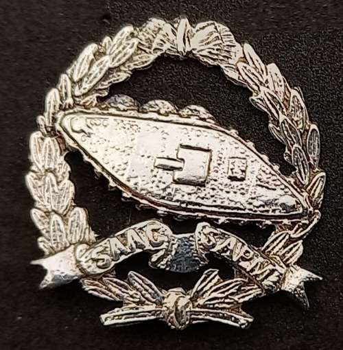 Vintage SILVER SAAC / SAMP South African Pin /Badge (Pin Broken off) Marked Silver 24x25m