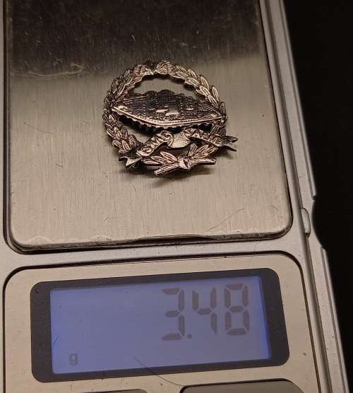 Vintage SILVER SAAC / SAMP South African Pin /Badge (Pin Broken off) Marked Silver 24x25m