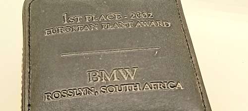 2002 BMW JD Power Chronograph Watch 1st Place European Plant Award -BMW Rosslyn S.A