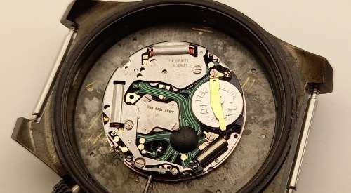 -Caterpillar Men's Sport Chronograph Tachymeter Watch 10atm -Working - No Strap