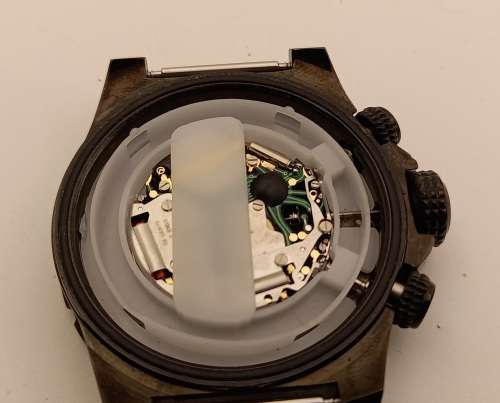 -Caterpillar Men's Sport Chronograph Tachymeter Watch 10atm -Working - No Strap