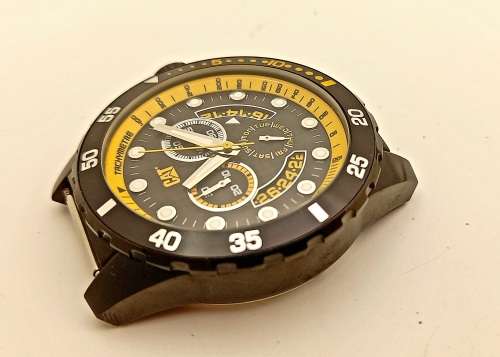 -Caterpillar Men's Sport Chronograph Tachymeter Watch 10atm -Working - No Strap