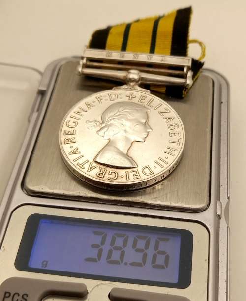 Africa General Service Medal - Kenya Clasp - Royal Army Service Corps - E.6725 I.P.I.(R) K.H Taylor