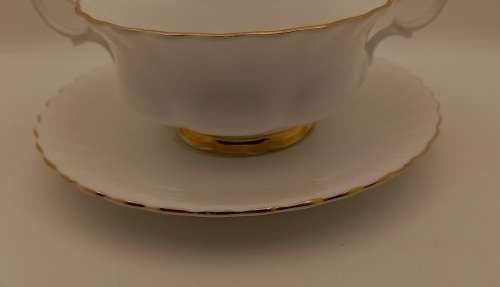 Vintage Royal Albert  " Val D'or " Soup Coupe and Saucer