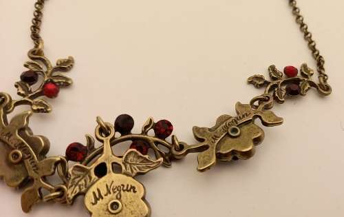 Vintage Designers Necklace by Michal Negrin -Not Origanal case. Unknown stones (Needs polishing